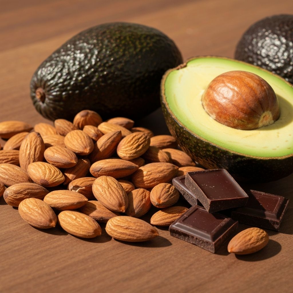Almonds, avocados, and magnesium-rich foods